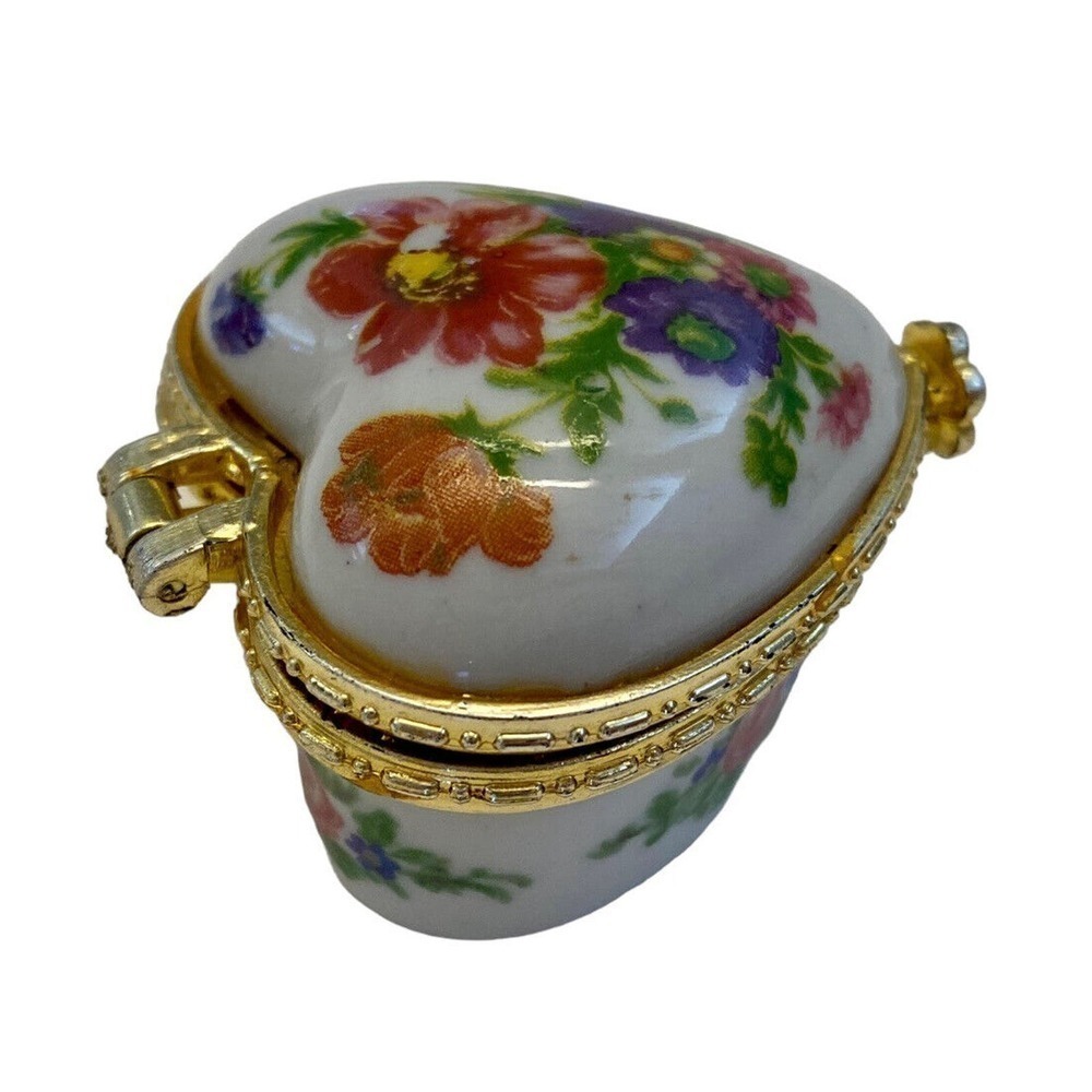 Vintage Antique Flower Rhinestones Opal Christmas Silver Gold 3 Mini Pill Boxes - Picture 10 of 13